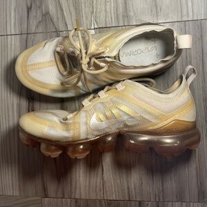 Nike Women's VaporMax Sneakers - Beige and Bronze